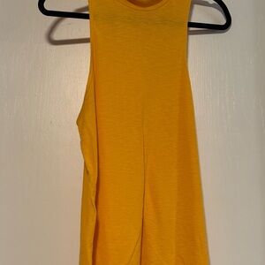 Free People Vibrant Yellow Muscle Tee